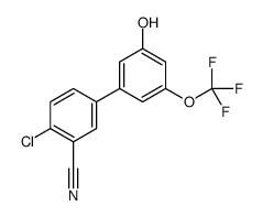 2-chloro-5-[3-hydroxy-5-(trifluoromethoxy)phenyl]benzonitrile结构式