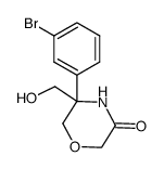 5-(3-bromo-phenyl)-5-hydroxymethyl-morpholin-3-one Structure