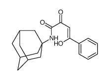 (Z)-N-(1-adamantyl)-4-hydroxy-2-oxo-4-phenylbut-3-enamide结构式
