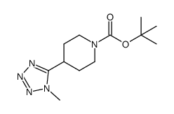 tert-butyl 4-(1-methyl-1H-tetrazol-5-yl)piperidin-1-carboxylate结构式