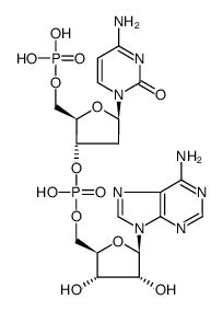 5'-phospho-2'-deoxyribocytidylylriboadenosine structure