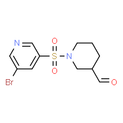 1-(5-bromopyridin-3-ylsulfonyl)piperidine-3-carbaldehyde结构式