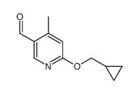 6-(cyclopropylmethoxy)-4-Methylnicotinaldehyde结构式