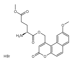 (S)-1-((9-methoxy-3-oxo-3H-benzo[f]chromen-1-yl)methyl) 5-methyl 2-aminopentanedioate hydrobromide结构式