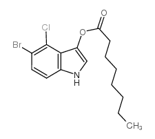 5-溴-4-氯-3-吲哚辛酯结构式