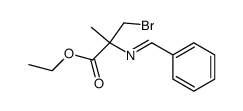 N-benzylidene-(2-bromomethyl)-DL-alanine ethyl ester Structure