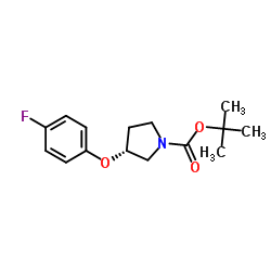 (R)-N-Boc-3-(4-fluorophenoxy)pyrrolidine结构式