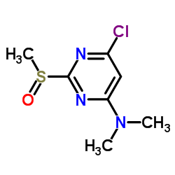 6-Chloro-N,N-dimethyl-2-(methylsulfinyl)pyrimidin-4-amine Structure