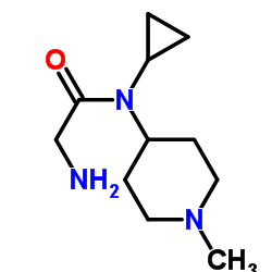 N-Cyclopropyl-N-(1-methyl-4-piperidinyl)glycinamide结构式