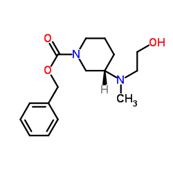 Benzyl (3S)-3-[(2-hydroxyethyl)(methyl)amino]-1-piperidinecarboxylate Structure