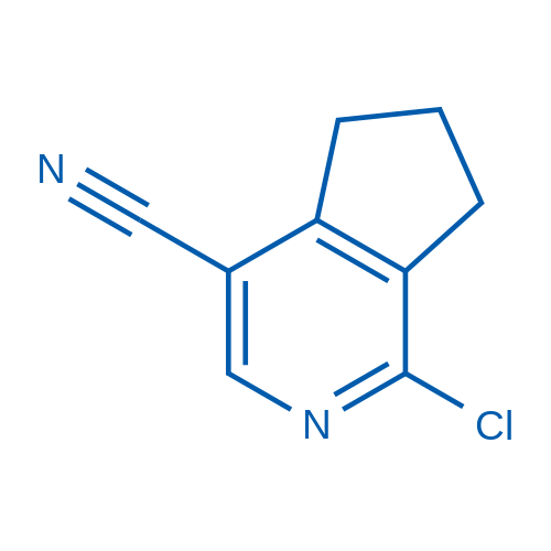 1-氯-6,7-二氢-5H-环戊二烯并[c]吡啶-4-甲腈结构式