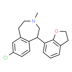 (+)-8-Chloro-5-[(2,3-dihydrobenzofuran)-7-yl]-3-methyl-2,3,4,5-tetrahydro-1H-3-benzazepine structure