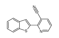 2-(1-benzothiophen-2-yl)pyridine-3-carbonitrile structure