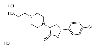 5-(4-chlorophenyl)-3-[4-(2-hydroxyethyl)piperazin-1-yl]oxolan-2-one,dihydrochloride结构式