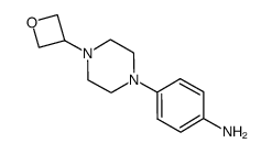 Benzenamine, 4-[4-(3-oxetanyl)-1-piperazinyl]- structure