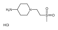 1-(2-methylsulfonylethyl)piperidin-4-amine,hydrochloride结构式