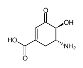 5-deoxy-5-amino-3-dehydroshikimic acid Structure