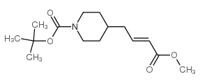 1-Boc-4-(4-甲氧基-4-氧基-2-丁稀)哌啶结构式