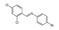 N-(4-bromophenyl)-1-(2,4-dichlorophenyl)methanimine Structure
