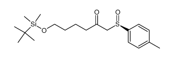 6-(tert-Butyl-dimethyl-silanyloxy)-1-((R)-toluene-4-sulfinyl)-hexan-2-one结构式