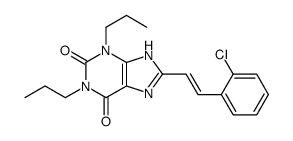 8-[(E)-2-(2-chlorophenyl)ethenyl]-1,3-dipropyl-7H-purine-2,6-dione结构式