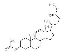 Chol-11-en-24-oic acid,3a-hydroxy-, methyl ester, acetate(8CI)结构式