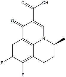 (S)-8,9-difluoro-5-methyl-1-oxo-6,7-dihydro-1H,5H-pyrido[3,2,1-ij]quinoline-2-carboxylic acid Structure