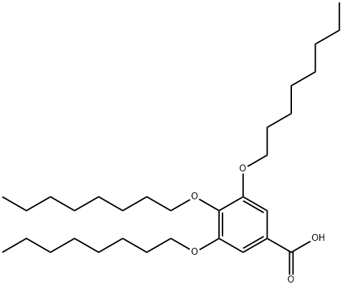 3,4,5-三(辛氧基) 苯甲酸结构式