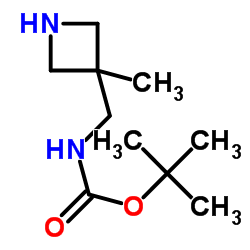 tert-butyl N-[(3-methylazetidin-3-yl)methyl]carbamate Structure