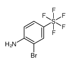 2-Bromo-4-(pentafluoro-λ6-sulfanyl)aniline Structure