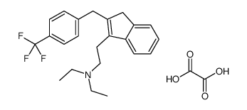 N,N-diethyl-2-[2-[[4-(trifluoromethyl)phenyl]methyl]-3H-inden-1-yl]ethanamine,oxalic acid结构式
