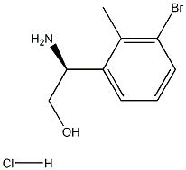 (2S)-2-AMINO-2-(3-BROMO-2-METHYLPHENYL)ETHAN-1-OL HYDROCHLORIDE结构式