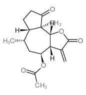 Azuleno[4,5-b]furan-2,9-dione,4-(acetyloxy)decahydro-6,9a-dimethyl-3-methylene-, (3aR,4S,6S,6aS,9aR,9bR)- Structure