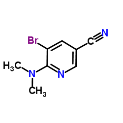 5-Bromo-6-(dimethylamino)nicotinonitrile结构式