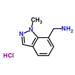 (1-甲基-1H-吲唑-7-基)甲胺盐酸盐结构式