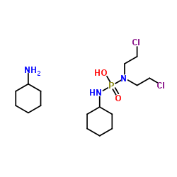 bis(2-chloroethyl)amino-(cyclohexylamino)phosphinic acid; cyclohexanamine structure