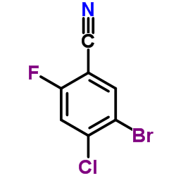 5-Bromo-4-chloro-2-fluorobenzonitrile结构式