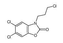 5,6-dichloro-3-(3-chloropropyl)-1,3-benzoxazol-2-one结构式