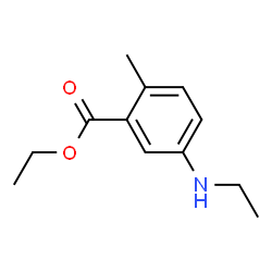 Benzoic acid, 5-(ethylamino)-2-methyl-, ethyl ester (9CI) Structure