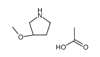 acetic acid,(3S)-3-methoxypyrrolidine Structure