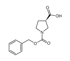 (R)-1-N-Cbz-Pyrrolidine-3-carboxylic acid Structure