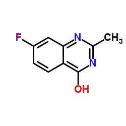 7-氟-2-甲基-4-羟基喹唑啉结构式