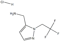 [1-(2,2,2-Trifluoroethyl)-1H-pyrazol-5-yl]methanamine hydrochloride结构式