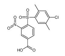 4-[(4-CHLORO-2,5-DIMETHYLPHENYL)SULFONYL!-3-NITROBENZOIC ACID Structure