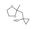 1-Acetonyl-1-hydroxycyclopropane ethylene acetal结构式