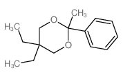 1,3-Dioxane,5,5-diethyl-2-methyl-2-phenyl-结构式
