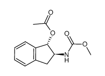 (1S,2S)-2-[(methoxycarbonyl)amino]-1-acetoxyindane Structure