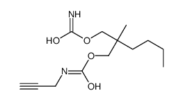 [2-(carbamoyloxymethyl)-2-methylhexyl] N-prop-2-ynylcarbamate Structure