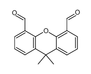 9,9-dimethyl-9H-xanthene-4,5-dicarbaldehyde结构式