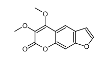 5,6-Dimethoxy-7H-furo[3,2-g][1]benzopyran-7-one结构式